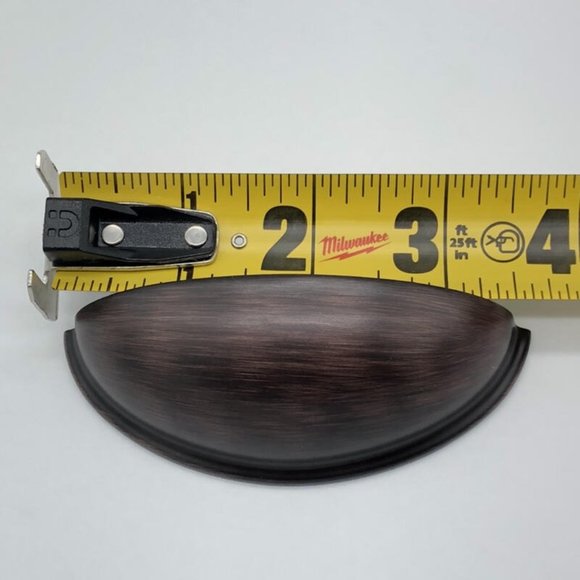 Lot of 6 Cup Pulls 3" on Center Oil Rubbed Bronze Cabinet Pulls New - Picture 1 of 5